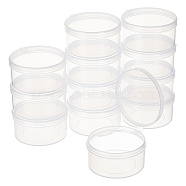 40Pcs Transparent Plastic Bead Containers, with Hinged Lids, Column, Clear, 6.05x5.45x2.75cm, Inner Diameter: 5.05cm(CON-BC0002-28)