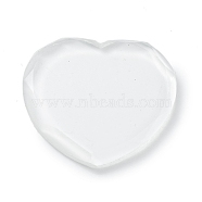 K9 Glass Cabochons, Heart, Clear, 44x44.5x5mm(GGLA-Z001-01)