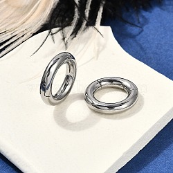 Round Ring 316 Surgical Stainless Steel Hoop Nose Rings, Antique Silver, 19.5x3.8mm(EJEW-G416-19D-AS)