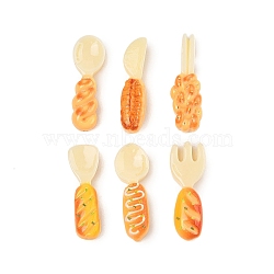 Dining Tool Theme Opaque Resin Cabochons, Mixed Color, Mixed Shapes, 20x6.5x5.5mm(CRES-M037-11)