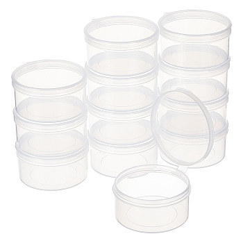 40Pcs Transparent Plastic Bead Containers, with Hinged Lids, Column, Clear, 6.05x5.45x2.75cm, Inner Diameter: 5.05cm