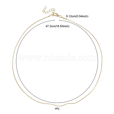 Brass Round Snake Chain Necklace for Men Women(MAK-YW0001-09)-4