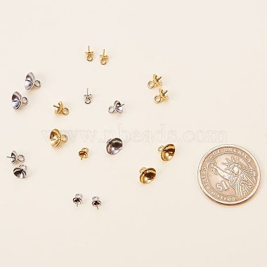 304 Stainless Steel Cup Pearl Peg Bails Pin Pendants(STAS-PH0011-02)-3