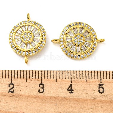 Rack Plating Brass Pave Cubic Zirconia Wheel Connector Charms(KK-Z063-28G-01)-3