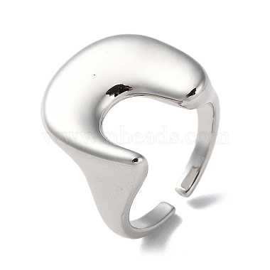 Letter U Brass Finger Rings