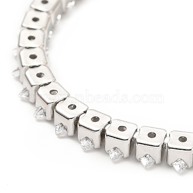 Adjustable Rack Plating Brass Cubic Zirconia & Box Chain Bracelets(BJEW-A132-21)-5