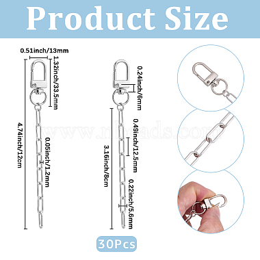 30Pcs Alloy Swivel Clasps(HJEW-BM00029)-2