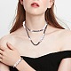 3комплект ожерелья и эластичного браслета из натуральных ракушек и пластиковых жемчужных цветов и стеклянных бусин(SJEW-SW00010-01)-6