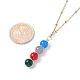 Natural White Jade Beads Pendants Necklace for Women(NJEW-JN03762)-8