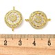 Rack Plating Brass Pave Cubic Zirconia Wheel Connector Charms(KK-Z063-28G-01)-3