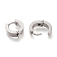 201 Stainless Steel Huggie Hoop Earrings Findings(STAS-A167-01B-P)-3