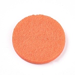 Fibre Perfume Pads, Essential Oils Diffuser Locket Pads, Flat Round, Dark Orange, 30x3.5mm(DIY-WH0156-79D)