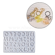 DIY Pendant Silicone Molds, Resin Casting Pendant Molds, For UV Resin, Epoxy Resin Jewelry Making, White, Letter, 180x275x7.5mm(DIY-S047-03B)