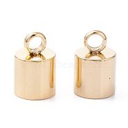 201 Stainless Steel Cord Ends, End Caps, Column, Real 24K Gold Plated, 10.5x7mm, Hole: 2mm, Inner Diameter: 6mm(STAS-H410-20G-E)
