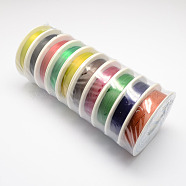 Round Iron Wire, Mixed Color, 26 Gauge, 0.4mm, about 39.37 Feet(12m)/roll, 10 rolls/set(MW-R001-0.4mm-M)