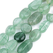 Natural Green Strawberry Quartz Beads Strands, Tumbled Stone, Nuggets, 5~13x5~10x3~8mm, Hole: 1mm, about 40~60pcs/strand, 14.57 inch~15.74 inch(37~40cm)(G-S359-148)