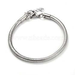 Non-Tarnish 304 Stainless Steel Bracelets, Stainless Steel Color, 8-1/4 inch(21cm)(BJEW-O186-08C-P)