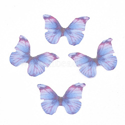 Polyester Fabric Wings Crafts Decoration, for DIY Jewelry Crafts Earring Necklace Hair Clip Decoration, Butterfly Wing, Cornflower Blue, 12x17mm(X-FIND-S322-010A-04)