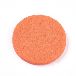 Fibre Perfume Pads, Essential Oils Diffuser Locket Pads, Flat Round, Dark Orange, 30x3.5mm(DIY-WH0156-79D)