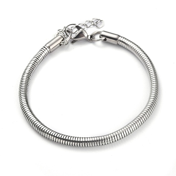 Non-Tarnish 304 Stainless Steel Bracelets, Stainless Steel Color, 8-1/4 inch(21cm)