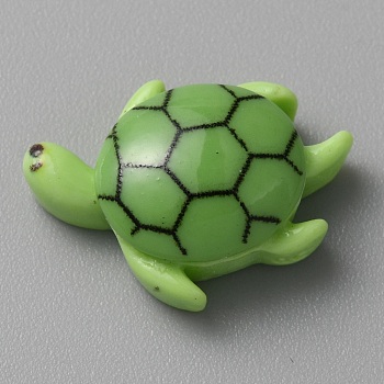 Ocean Theme Opaque Resin Cabochons, Sea Animals, Turtle, 12x17.5x6mm