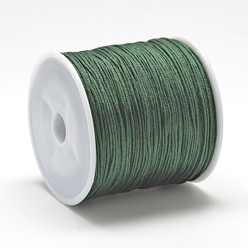 Nylon Thread, Chinese Knotting Cord, Dark Green, 1.5mm, about 142.16 yards(130m)/roll