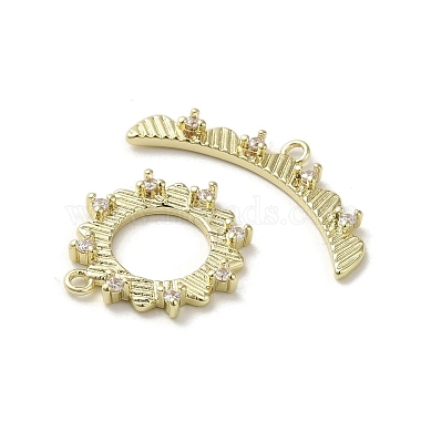 Brass Micro Pave Cubic Zirconia Toggle Clasps(KK-C048-07G)-3