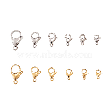 Golden & Stainless Steel Color Others 304 Stainless Steel Lobster Claw Clasps