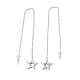 Long Chain with Star Dangle Stud Earrings(EJEW-A067-12P)-2