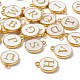 (Defective Closeout Sale: Yellowing) Golden Plated Alloy Enamel Charms(ENAM-XCP0001-29G)-3