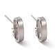 201 Stainless Steel Stud Earring Findings(STAS-K241-22P)-1