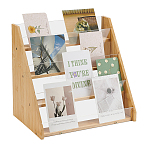 Bamboo Acrylic Display Case, Greeting Card Display Stands, Display Risers, BurlyWood, 34.2x22.7x31.1cm(ODIS-WH0030-176A-01)