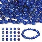 170Pcs Round Imitation Gemstone Acrylic Beads, Two Tone, Marine Blue, 8mm, Hole: 2mm(OACR-YW0002-16A)