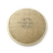 Cotton & Felt Round Fascinator Hat Base for Millinery, with Iron Alligator Clip, Dark Khaki, 130~135x2.5mm(AJEW-WH0342-56B)