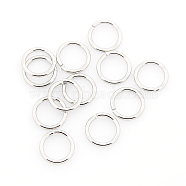 304 Stainless Steel Open Jump Rings, Stainless Steel Color, 20 Gauge, 10x0.8mm, Inner Diameter: 8.4mm, about 2000pcs/bag(STAS-J013-10x0.8mm-01)