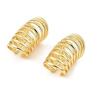 Rack Plating Brass Splite Cuff Earrings, Climber Wrap Around Non Piercing Earrings for Women, Cadmium Free & Lead Free, Real 18K Gold Plated, 25x11.5x12.5mm(EJEW-L261-008G)