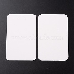 Blank Paper Display Cards, for Keychian Displays, Rectangle, White, 12x7.5x0.05cm(CDIS-WH0015-21A)