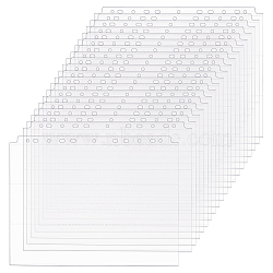 10Pcs A4 Size PP Plastic Binder Inner Pages for Card Holder, Rectangle, Clear, 310x230x0.3mm, Hole: 6x10mm and 6mm, Inner Diameter: 310x73mm(DIY-WH0496-26B)