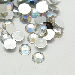 Imitation Taiwan Acrylic Rhinestone Cabochons, Faceted, Half Round, Clear, 2.5x1mm, about 10000pcs/bag(GACR-A002-2.5mm-17)
