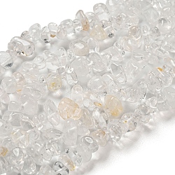 Natural Quartz Crystal Chip Beads Strands, Rock Crystal Beads, 5~8x5~8mm, Hole: 1mm, about 31.5 inch(G-M205-01A)