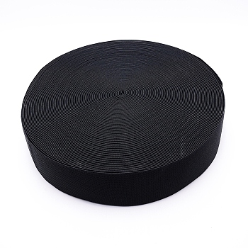 Latex Flat Elastic Rubber Band, Webbing Garment Sewing Accessories, Black, 50mm