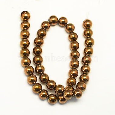 Non-magnetic Synthetic Hematite Beads Strands(G-S096-10mm-4)-2