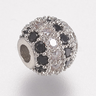 Perles de zircone cubique micro pave en Laiton(ZIRC-E143-16P)-2