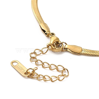 Ion Plating(IP) 304 Stainless Steel Herringbone Chain Necklace for Men Women(NJEW-E076-03B-G)-3