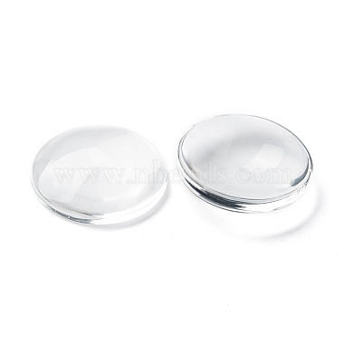 Transparent Glass Cabochons(GGLA-R026-25mm)-3