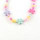 Fleur pendentifs acrylique et ensembles de bijoux stretch bracelets(SJEW-R048-05)-5