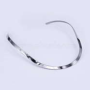 304 Stainless Steel Choker Necklaces, Rigid Necklaces, Stainless Steel Color, 4.72 inchx5.31 inch(12x13.5cm)(NJEW-O094-05)