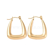 Ion Plating(IP) 304 Stainless Steel Hoop Earrings for Women, Trapezoid, Golden, 25.5x20x3mm, Pin: 0.8mm(EJEW-F287-07G)