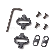 (Defective Closeout Sale: Rusty Screw), Bicycle Plastic Self Locking Pedal, with Iron Screw & Hex Keys, Black, 35.5x33.5x7mm, 2pcs(TOOL-XCP0001-69)