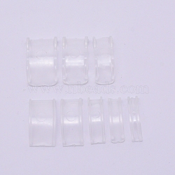 8Pcs 8 Sizes Resin Invisible Ring Size Adjuster, Fit 1~10mm Width Rings, Clear, 17~20x4~11.5x6~7mm, 8pcs/set(FIND-WH0063-24)